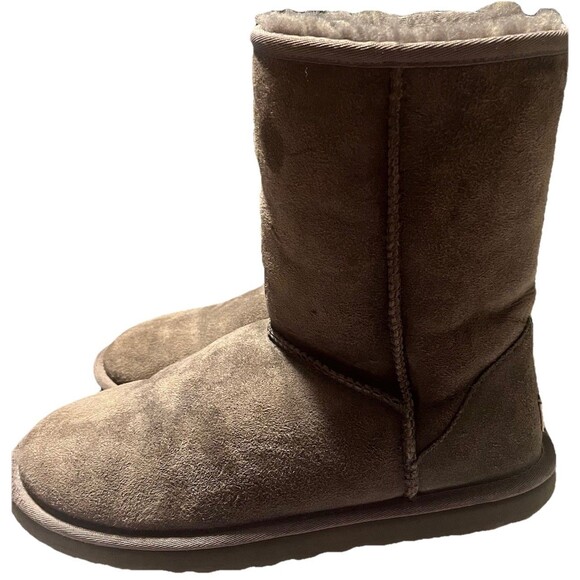 UGG Australia Classic Short Boots 5825 Gray Suede Sheepskin Lined Women's Size 9 - Picture 2 of 16